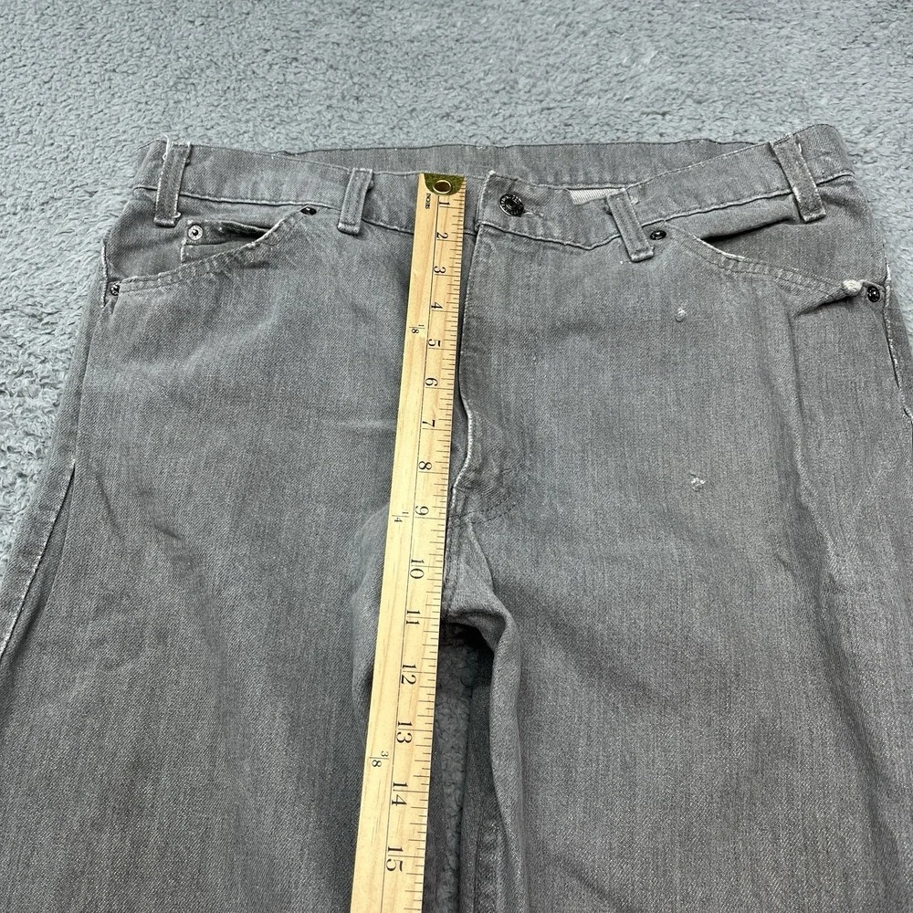 Levi's 549 Jeans Mens 36x30 Vintage 80s Gray Distressed Leather Tag Made In USA‎